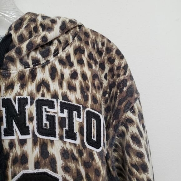 Washington DC custom cropped cheetah hoodie - Picture 2 of 15